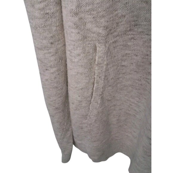 Banana Republic Henley Hoodie Sweater Men's Large Gray Cotton Linen Long Sleeve - Picture 4 of 9
